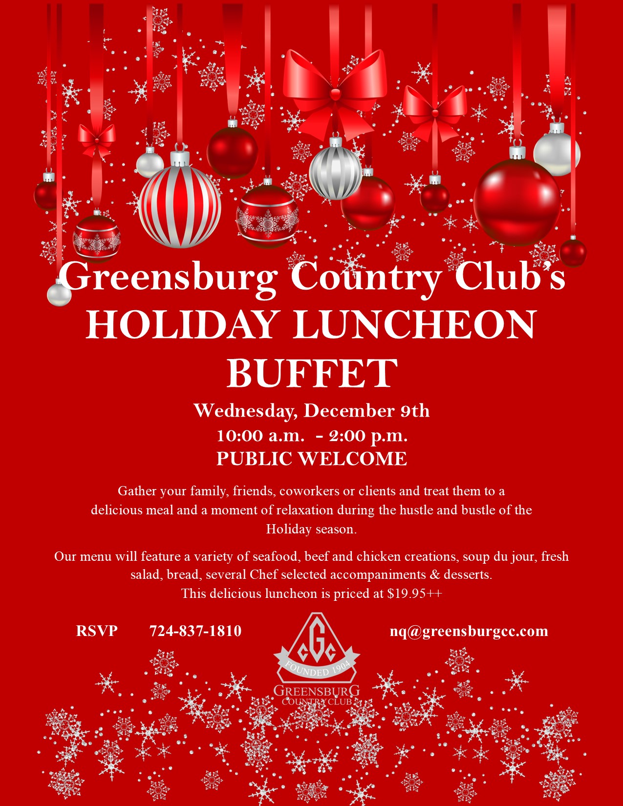 Holiday Luncheon Buffet 2020 Flyer 002